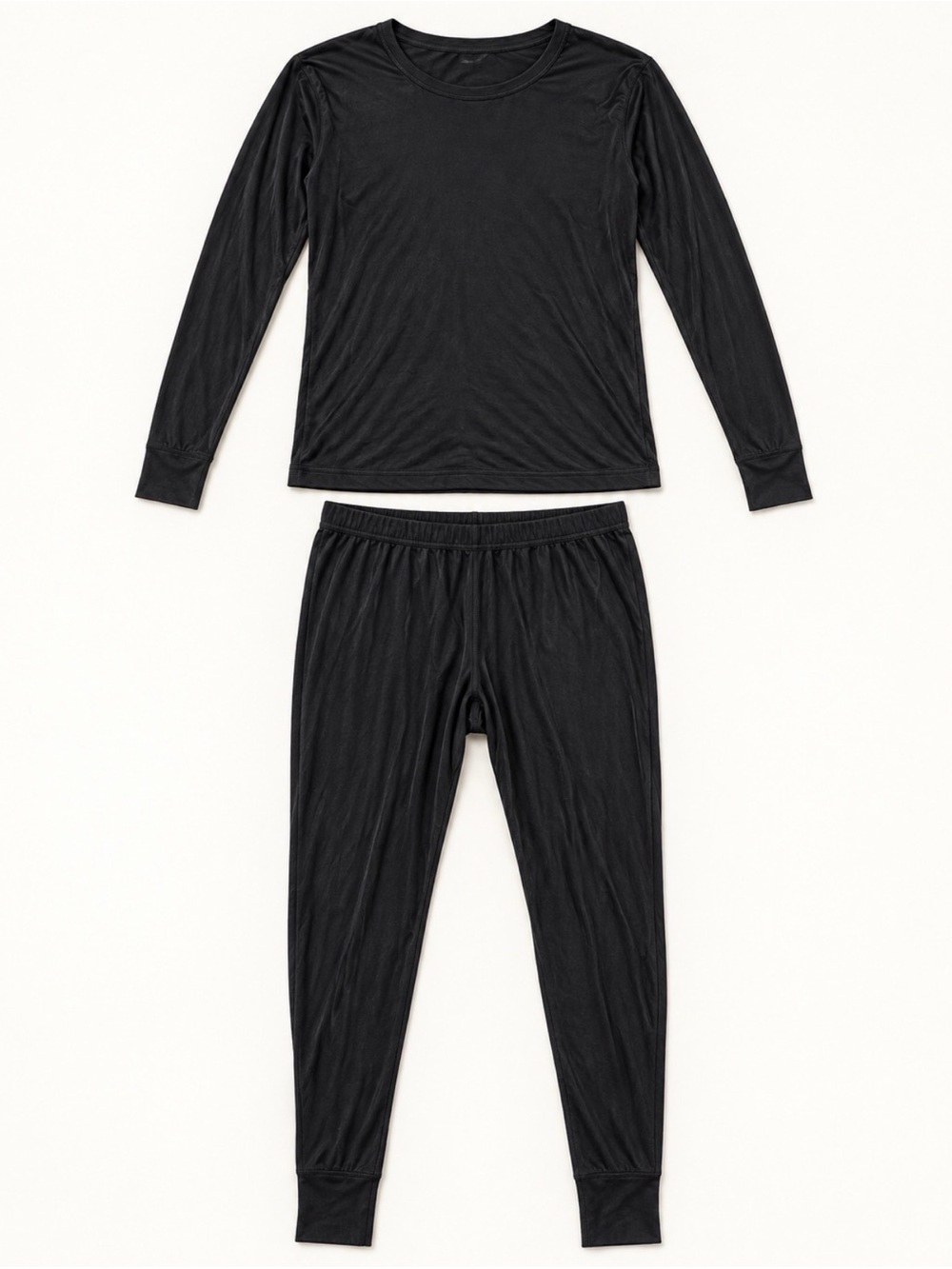 New Zealand Nature 100% Silk Thermal Base Layer Set L Black